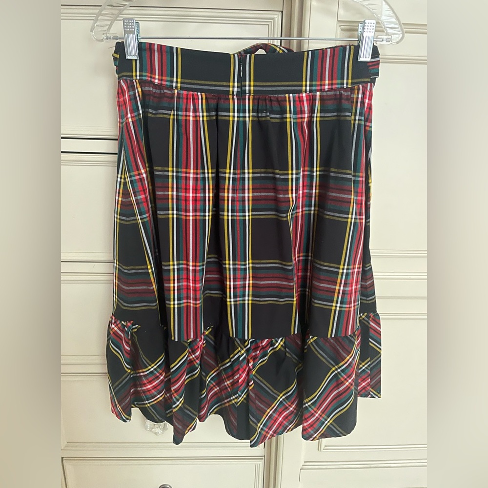 Women’s J. Crew Multicolor Plaid Belted Skirt Size Petite Size 6